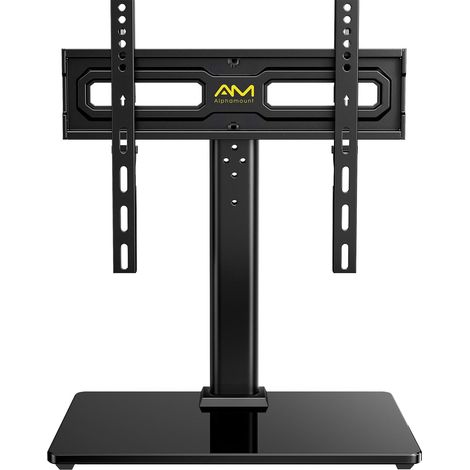 AM alphamount Télévision Support sur Pied TV Universel Pivotant - pour TV LED OLED LCD de 24-60 Pouces, Support de TV Réglable en Hauteur, Supporte 45 kg Max. VESA 400x400 mm (1/5)
