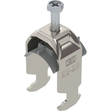 OBO Bettermann Bügelschelle 2056 22-28mm Edelstahl, rostfrei A2 1.4301 blank, nachbehandelt, 50 Stück, 1186322