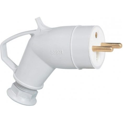 Legrand 053931 Fiche inclinée ML - IP44 - 16 A - 200/250 V - 2P+T - brochage dom - plastique