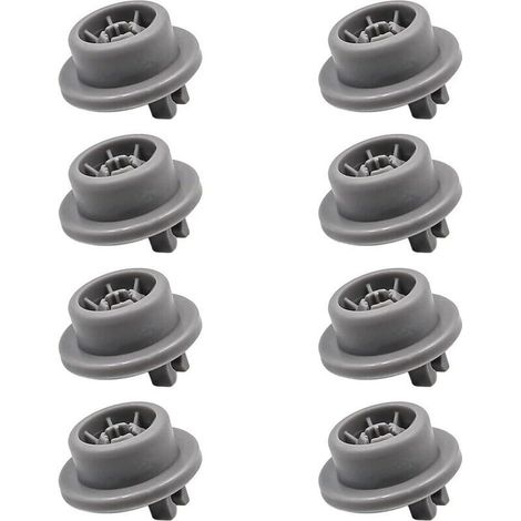 Lot de 8 roulettes pour panier inférieur de lave-vaisselle Bosch Kenmore et Neff Siemens Pièce de rechange 165314 AP2802428 (1/4)