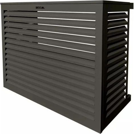 DECOCLIM - Cache unité extérieure en aluminium gris terre d'ombre taille L - 23AL7022