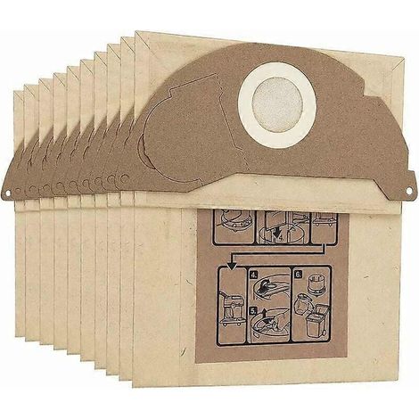 Sacs à poussière jetables, papier microfiltrant 2 couches pour applications industrielles et compatibles avec les aspirateurs Turbo II, faciles à utiliser et respectueux de l'environnement. (1/5)