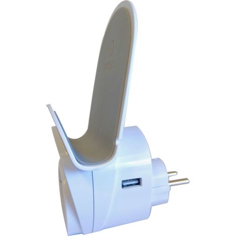 Dock de charge tablette USB 3,1A + prise 16A - Watt and Co (1/4)