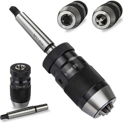 Mandrino per trapano senza chiave 1-16 mm B16 Mandrino per trapano senza chiave per tornio (1/4)