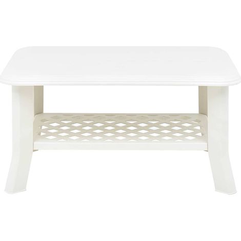 Maison Exclusive - Mesa de centro de plástico blanco 90x60x46 cm (1/5)