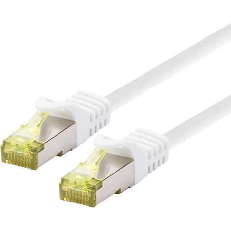 Doppino intrecciato professionale LOGON CAT6A SFTP/AWG26/LSOH 2M 500MHz - bianco, TCR6ASS020WH