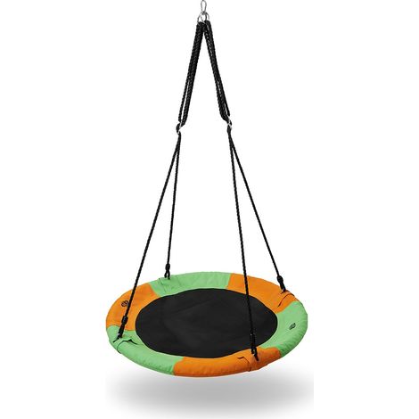 Tellerschaukel, Orange-Grün, Outdoor-Spiel, Langlebig