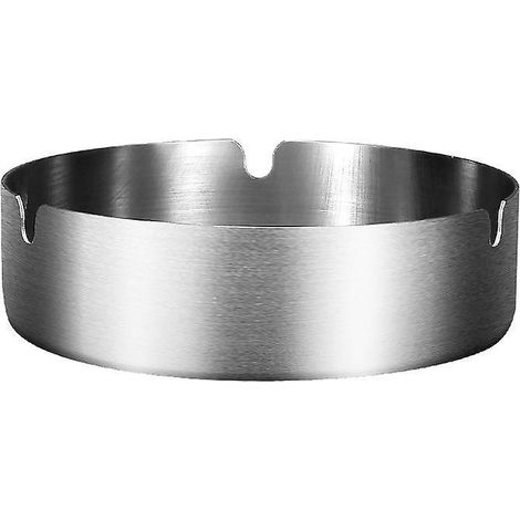 cendrier En Acier Inoxydable Sans Couvercle, Diamtre 10 Cm, Cendrier De Bureau De Salon  La Maison, Cendrier Rond (1/5)