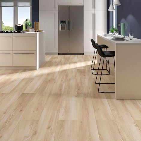 Suelo laminado CREATIV LINE, color rubio cañavese, 10 mm de espesor, resistente al agua AUTRES