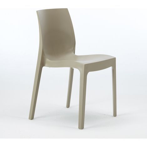 Sedie polipropilene impilabile cucina casa bar Rome Grand Soleil - Beige