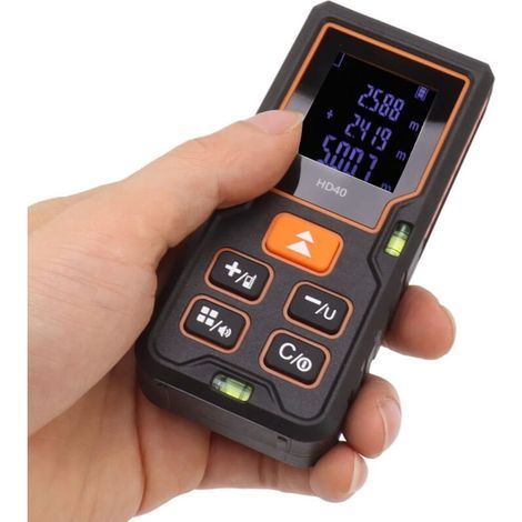 élémètre Numérique Portatif, CJ-M40 Télémètre Portable Fonctionnant sur Batterie,facilité d'utilisation, Haute Précision, Travail du Bois en intérieur. (1/4)