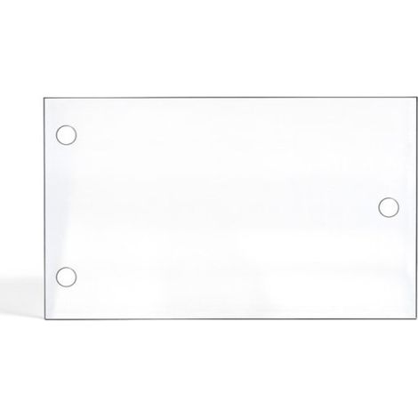Vitre Philippe FOYER 695 TX (avec perçage) - Verre Rectangle Percé pour insert - 668 x 485 mm (L1 x H1) - 5 mm