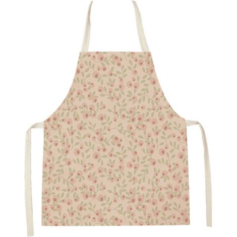 Tablier De Cuisine - Coton Et Lin - Imperméable - Ajustable - Pour Homme Et Femme - 68 X 55 Cm - 1 Pièce (1/5)