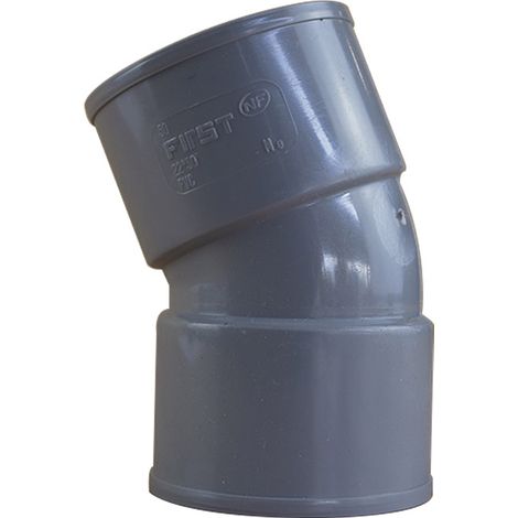 Coude PVC 22°30 Femelle Femelle Ø50 - First Plast (1/5)