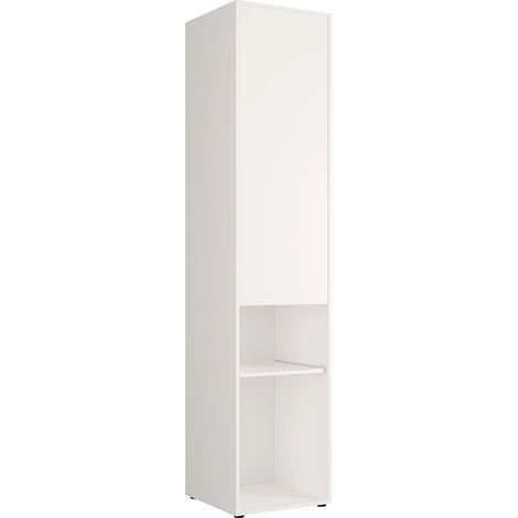 Colonna di contenimento per letto a scomparsa Con mensola 1 porta e 2 nicchie Bianco - MOVELINO (1/5)