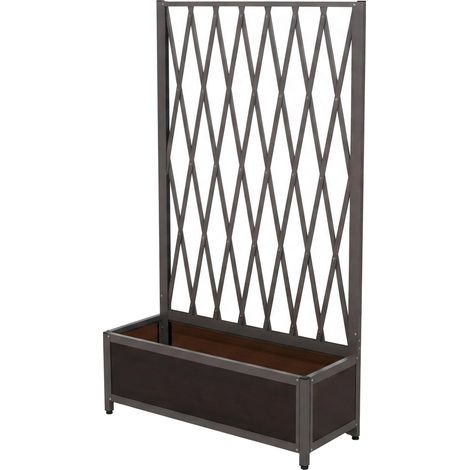 Treillis en aluminium HWC-G21, treillis en ciseaux pour jardiniéres et pots de fleurs, acier 152 x 9 (1/5)