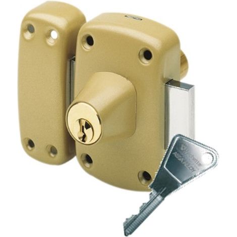 Verrou double entrée CYCLOP pêne de longueur 110mm cylindre de 50mm bronze VACHETTE 16216000