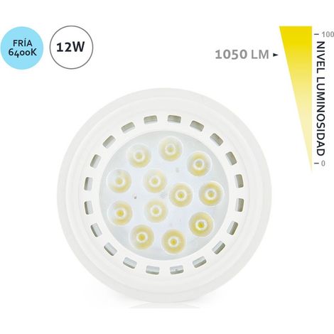 Lámpara de LEDs AR111 G53 SMD2835 12W 1050Lm 50.000H Blanco Fría 6000K Blanco Fría 6000K (1/3)