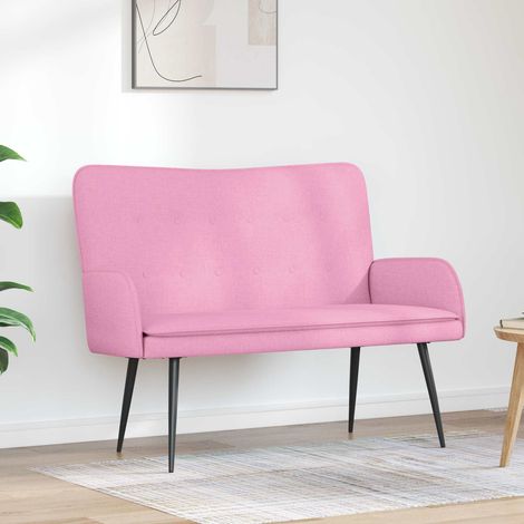 Sofá de 2 Plazas Rosa 115 x 61 x 87 cm Tela