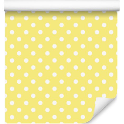 Papier peint à pois crème, détails raffinés pour salon et chambre 50x1000 cm (1/5)