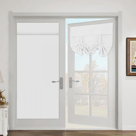 Rideau Occultant - 66 x 173 cm - Pour Porte Vitree ou Fenetre Plate - Fixation Par Adhesif Magique - Polyester - 1 Unite (1/5)