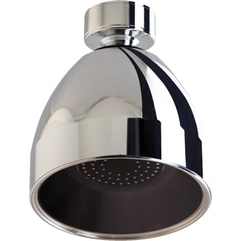 Siroflex 2765/S Soffione Doccia Fisso Made in Italy Soffione Doccia Con Snodo In Ottone Cromato Doccia Soffione Cromato Nero Soffione Per Doccia Anticalcare Con Riduttore Flusso Risparmio Acqua