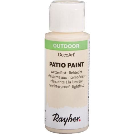 Peinture acrylique - RAYHER - Ivoire - 59 ml - Résistante aux intempéries - Mat