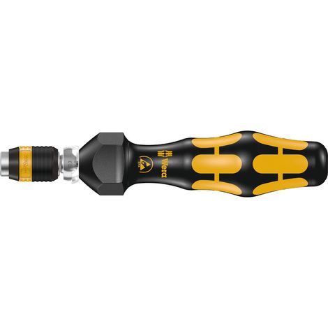 05074784001 7432 Kraftform ESD, Tournevis dynamométrique réglable avec mandrin à serrage rapide Rapidaptor, 1/4 pouce, 0,90-1,50 Nm, Noir/jaune (1/5)