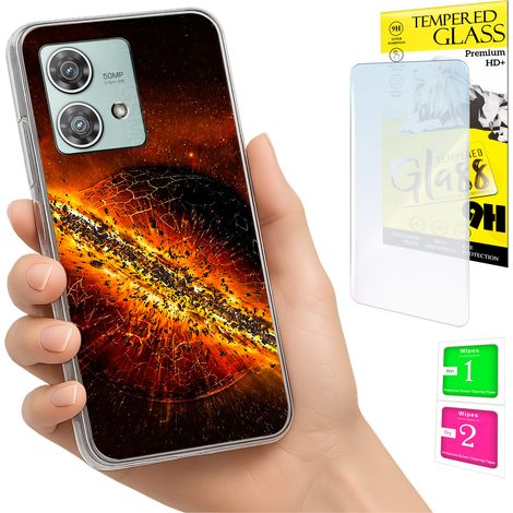 Coque pour Motorola Edge 40 Neo avec protection photo, coque arrière et verre trempé 9H (1/5)