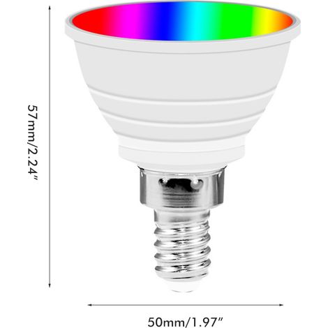 Ampoule LED RGB à coupelle, 16 couleurs changeantes, culot E14, 85-265 V, télécommande, projecteur intelligent (1/5)
