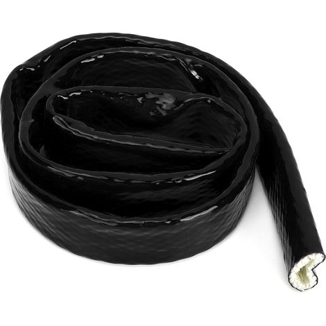 Tresse pare-flammes noire AN12 3/4 x 1m, gaine thermique ignifuge, protection durite carburant, diamètre intérieur 0,7 pouce, blindage anti-chaleur (1/5)