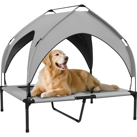 Cooling Raised Pet Bed w/ Washable Breathable Mesh, for Medium, Large Dogs, 91 x 76 x 89cm - Light Grey
