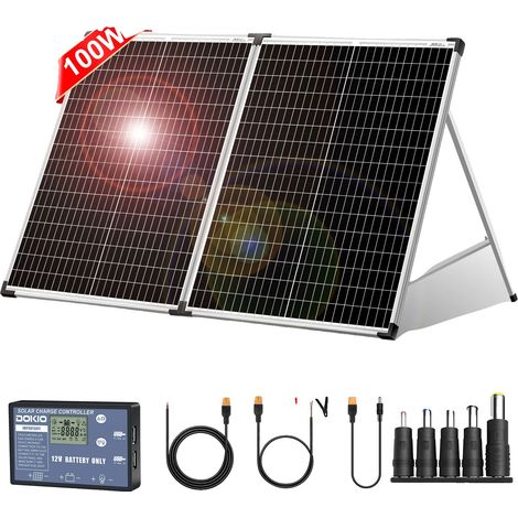 Panneau Solaire, Haute Efficacité, Design Pliable, 100W (1/2)