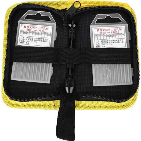 Set di punte da trapano a torsione manuale – 0,8-3 mm – lega di alluminio – mini trapano – 20 punte – dime per legno/artigianato