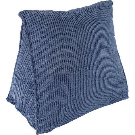 Rückenstützkissen Keilkissen Rückenkissen Lendenkissen (Blau)--