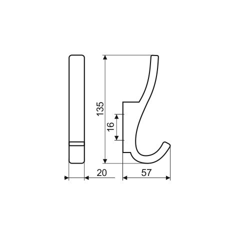 Cintre RW07, chrome brillant