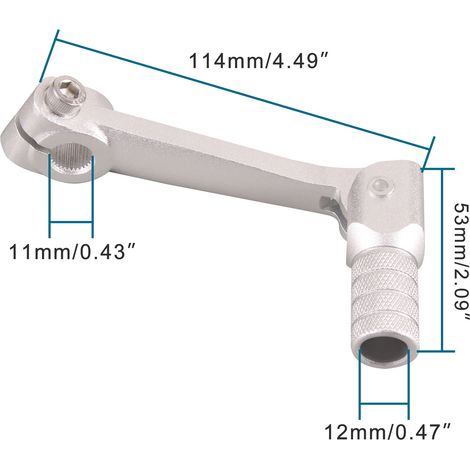 Levier de vitesses modifié pour moto, levier de vitesses pliable en alliage d'aluminium, ZhengLin T4 TGR Bosuer MX6, argent.
