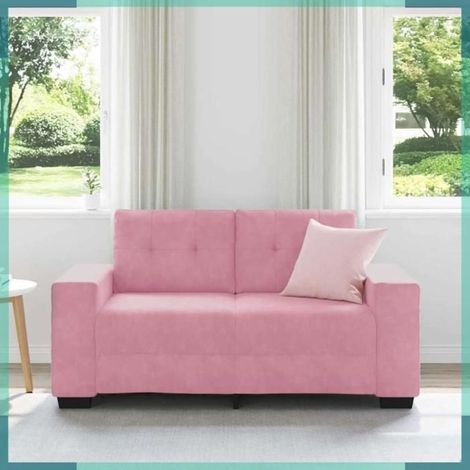 4105113 Canapé Rose 160 x 80 x 82 cm Velours polyester (1/5)