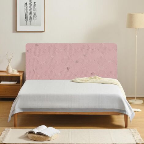 Copritestiera elastico, copritestiera antimacchia, copritestiera lavabile, copritestiera sfoderabile per camera da letto (200 cm, rosa) (1/4)