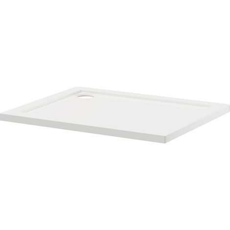 Pearlstone 1000mm x 800mm x 40mm Rectangular Shower Tray (1/4)