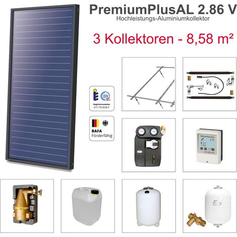 Solarbayer PremiumPlusAL Solarpaket 3 Stock Bruttofläche 8,58 m² vertikal (1/5)