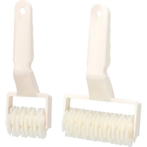 Set di 2 rulli tagliapasta a griglia, tagliapasta in plastica per torte, biscotti, pizza, pane, utensile da cucina per la casa