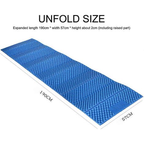 Tapis de camping/randonnée pliable en polyéthylène haute densité (XPE), imperméable et résistant à l'humidité. Coussin épais pour siège, plage ou randonnée.