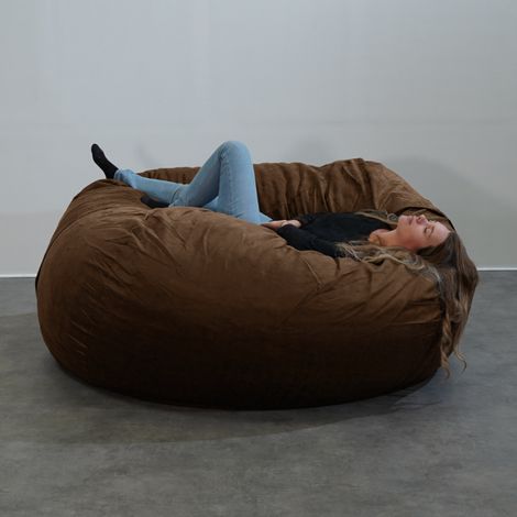 Pouf Géant Microsuède - 180 cm - Banabag Chocolat Bananair (1/5)