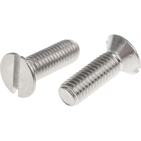 Vis à métaux RS PRO M8 à tête Fraisée fendue en Acier Inoxydable, 25mm ( Prix pour Sachet de 25 )