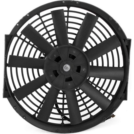 CF002A-BK Ventilateur de radiateur électrique universel mince et réversible 12 pouces 80 W 12 V pour voiture, avec kit de montage