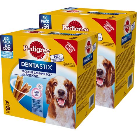 Friandises pour chiens PEDIGREE Dentastix de taille moyenne, 16 x 180 g, 112 pièces (1/2)