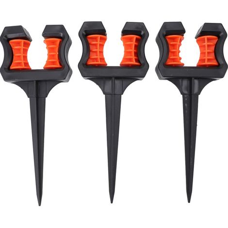 Set mit 3 Schlauchführungspfählen, 26 cm ABS-Rollenhalterung für den Garten, flexibler Schutz und präzise Führung (1/5)