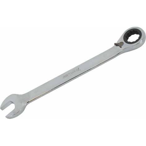Llave combinada con carraca 19mm AWTOOLS, herramienta profesional, diseño ergonómico, alta calidad y durabilidad, ideal para trabajos mecánicos exigentes.