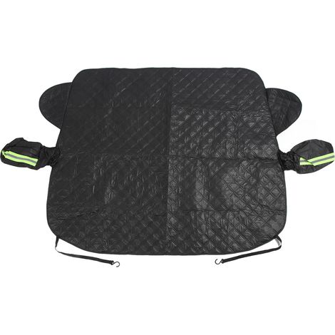 [Windshield Snow Cover] + Protector for Snow, Frost & UV Rays - Black Tear-Resistant Fabric with 9 Magnets & Hooks - Easy 15s Install - Size 157x126cm (1/5)